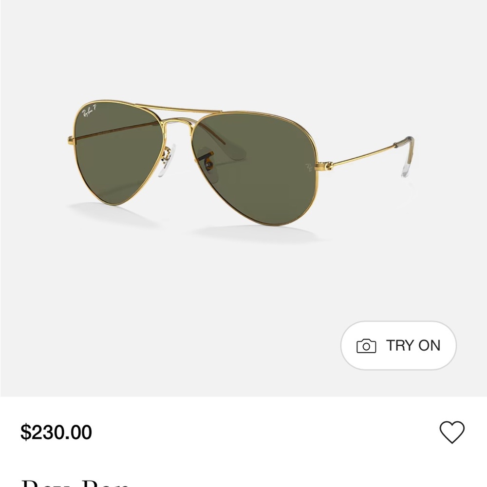 Ray-Ban Gold Aviator Sunglasses